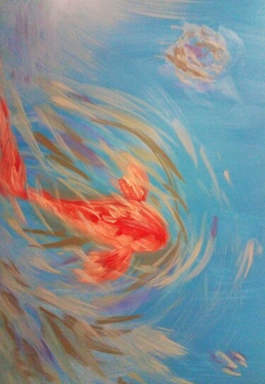 Malarstwo zatytułowany „A Fish” autorstwa Mariya Smirnova, Oryginalna praca, Olej