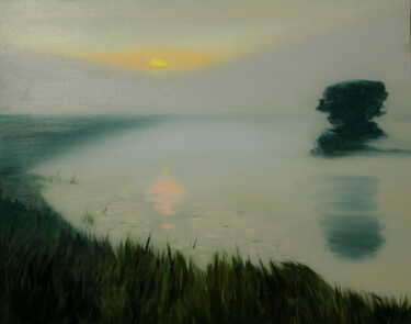 Malarstwo zatytułowany „Foggy Morning” autorstwa Mariya Smirnova, Oryginalna praca, Olej