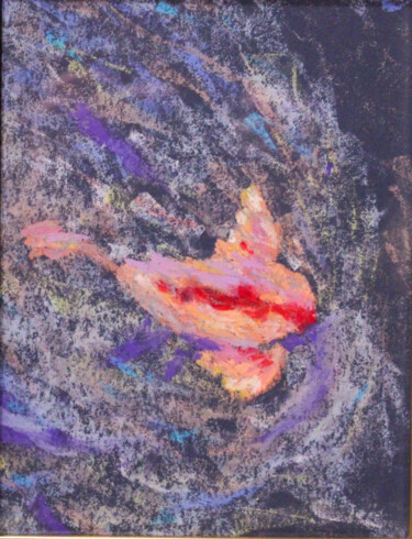 Pittura intitolato "A Koi Fish" da Mariya Smirnova, Opera d'arte originale, Pastello