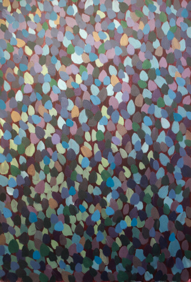 Pintura titulada "Dots on Burnt Sienn…" por Mariya Smirnova, Obra de arte original, Oleo