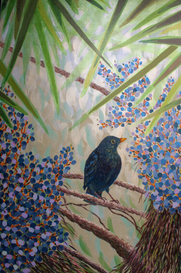 Peinture intitulée "Bird. Spotless Star…" par Mariya Smirnova, Œuvre d'art originale, Huile