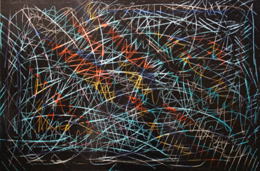 Peinture intitulée "Flashing Lights" par Mariya Smirnova, Œuvre d'art originale, Acrylique