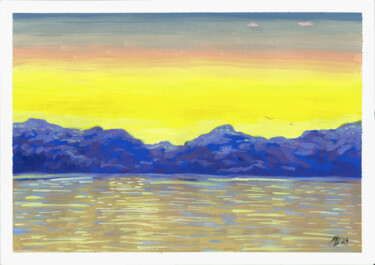 Painting titled "Patagonia" by Mariya Smirnova, Original Artwork, Gouache