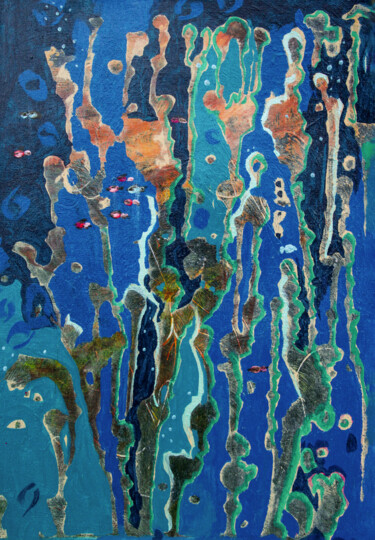 Schilderij getiteld "Aqua" door Mariya Smirnova, Origineel Kunstwerk, Acryl