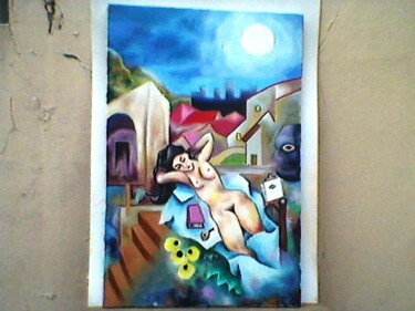 Pintura intitulada "sonho de moça" por Marques Da Silva, Obras de arte originais