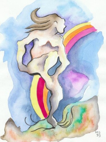 Pintura intitulada "arco-iris.jpg" por Marques Da Silva, Obras de arte originais