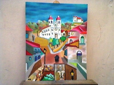 Painting titled "paisagem mineira" by Marques Da Silva, Original Artwork