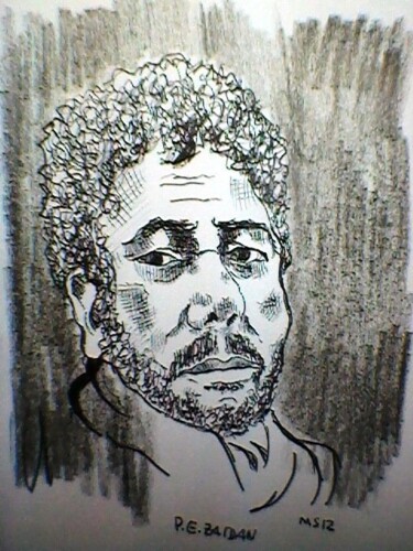 Desenho intitulada "retrato de paulo za…" por Marques Da Silva, Obras de arte originais