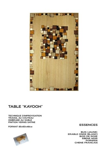 Sculpture intitulée "Table Kayhoo" par Vince, Œuvre d'art originale