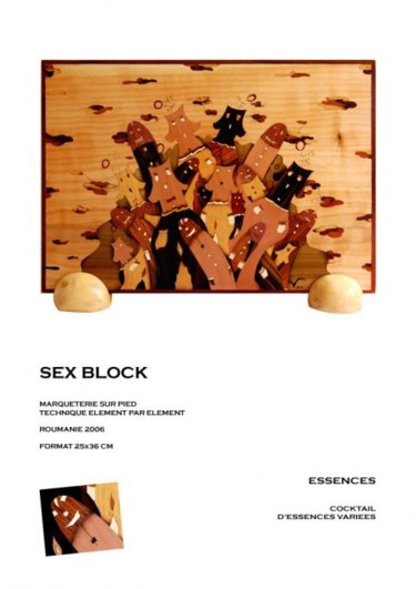 Sculpture intitulée "SEX BLOCK" par Vince, Œuvre d'art originale