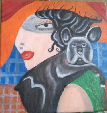 Картина под названием "mirada" - Jose Morilla, Подлинное произведение искусства, Масло