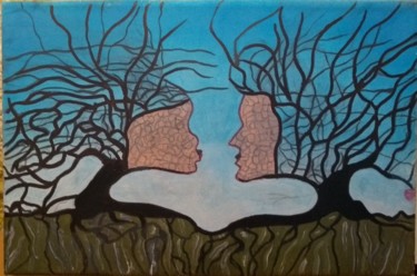 Pintura titulada "beso al viento" por Jose Morilla, Obra de arte original, Oleo