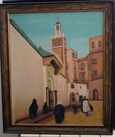 Peinture intitulée "mezquita" par Jose Morilla, Œuvre d'art originale, Huile Monté sur Panneau de bois