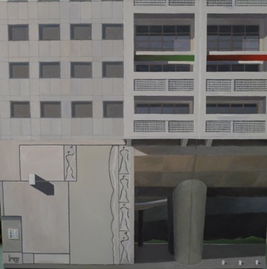 Peinture intitulée "Le Corbusier - cité…" par Jean-Marie Gregoire, Œuvre d'art originale, Acrylique