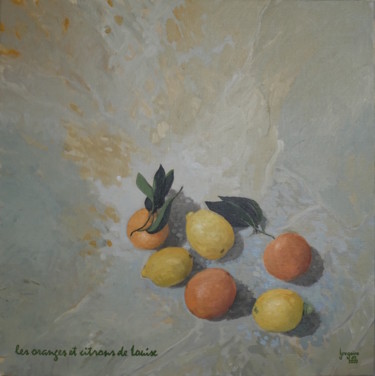 Schilderij getiteld "Les oranges et citr…" door Jean-Marie Gregoire, Origineel Kunstwerk, Acryl