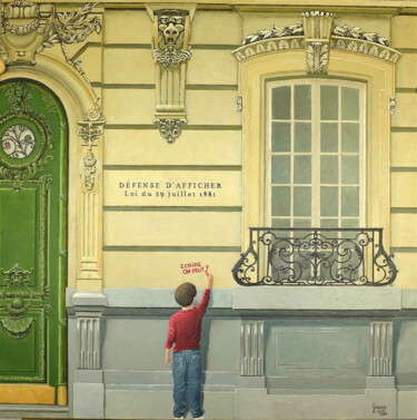 Pintura titulada "Ecrire on peut ?" por Jean-Marie Gregoire, Obra de arte original, Acrílico
