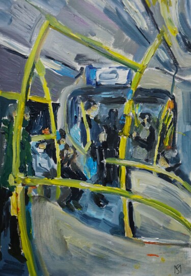 Schilderij getiteld "Route 904" door Maria Simbirkina, Origineel Kunstwerk, Olie