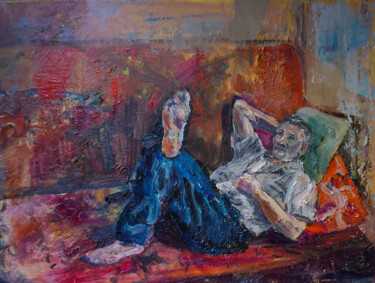 Pittura intitolato "Lockdown" da Maria Simbirkina, Opera d'arte originale, Olio