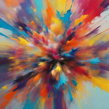 Arts numériques intitulée "Color explosion-1" par Mart Matt Art, Œuvre d'art originale, Image générée par l'IA