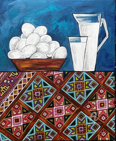 Malerei mit dem Titel "About  the White" von Marta Abdullaeva (ATRAM), Original-Kunstwerk, Acryl