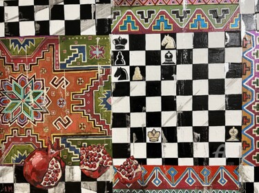 Картина под названием "Shah and mat" - Marta Abdullaeva (ATRAM), Подлинное произведение искусства, Акрил
