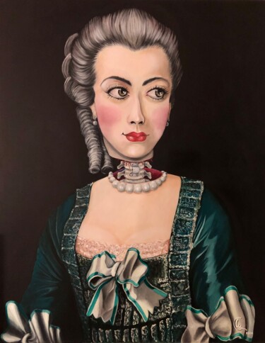 Pintura titulada "María Antonieta" por Marta Alabau Calabuig, Obra de arte original, Oleo Montado en Bastidor de camilla de…