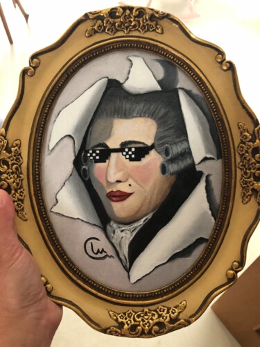 Malerei mit dem Titel "Selfie IV" von Marta Alabau Calabuig, Original-Kunstwerk, Öl