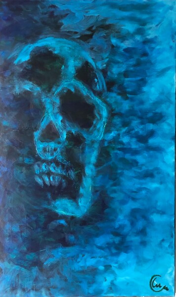 Painting titled "Calavera" by Marta Alabau Calabuig, Original Artwork, Acrylic