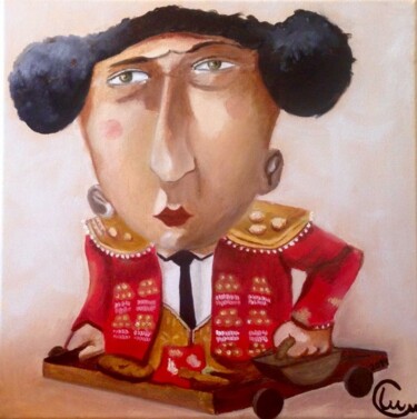 Painting titled "Torero" by Marta Alabau Calabuig, Original Artwork, Oil