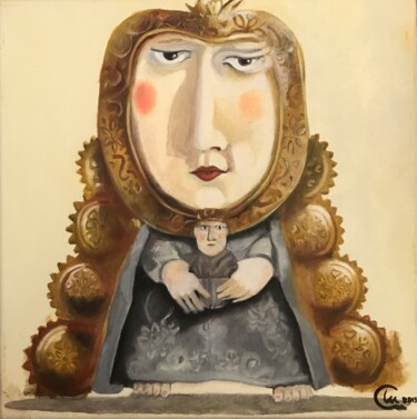 Peinture intitulée "Virgen" par Marta Alabau Calabuig, Œuvre d'art originale, Huile