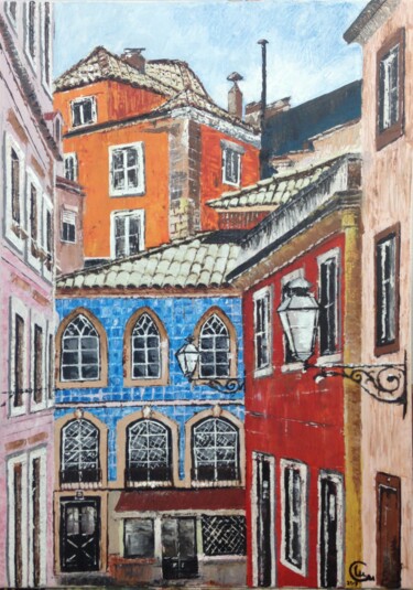 Pintura intitulada "Lisboa II" por Marta Alabau Calabuig, Obras de arte originais, Óleo