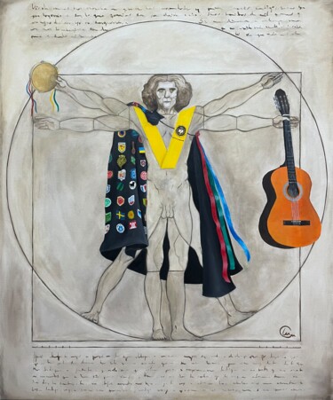 Pintura intitulada "Tuno" por Marta Alabau Calabuig, Obras de arte originais, Óleo Montado em Armação em madeira