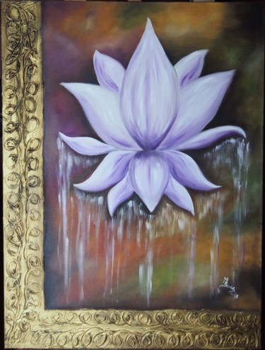 Painting titled "Lotus" by Marta Bessa, Original Artwork