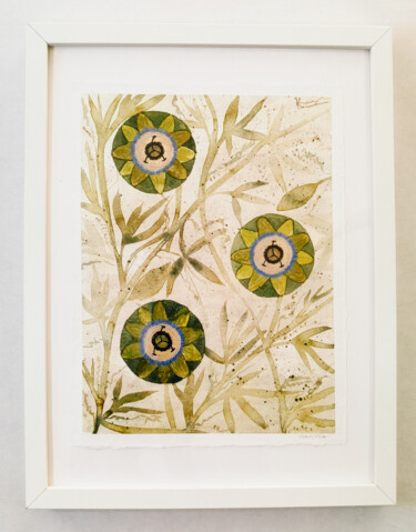 Peinture intitulée "Passionflower" par Marta Cybulska, Œuvre d'art originale, Aquarelle