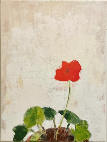 Painting titled "«Flower»" by Marta Leim, Original Artwork, Acrylic
