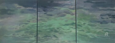 Pintura titulada ""Reflections / Wate…" por Marta Leim, Obra de arte original, Acrílico Montado en Bastidor de camilla de ma…