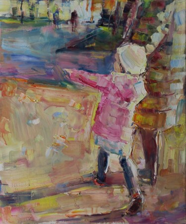Картина под названием "Balade IV" - Marta Lipowska, Подлинное произведение искусства, Масло Установлен на Деревянная рама дл…