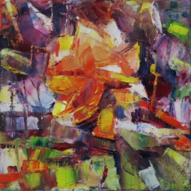 Картина под названием "Jardins XXII" - Marta Lipowska, Подлинное произведение искусства, Масло Установлен на Деревянная рама…
