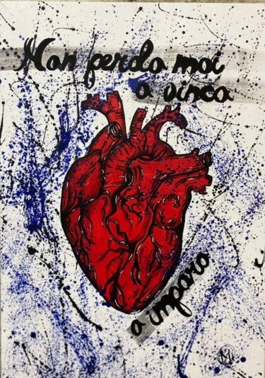 Pittura intitolato "Non perdo mai o vin…" da Marta Nolletti, Opera d'arte originale, Acrilico Montato su Telaio per barella…