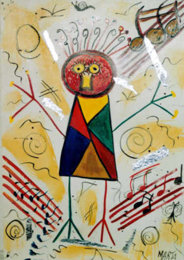 Pintura intitulada "musik" por Marta Cordeiro, Obras de arte originais