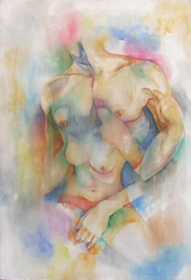 Pintura titulada "Corpo unico composto" por Marta Re, Obra de arte original