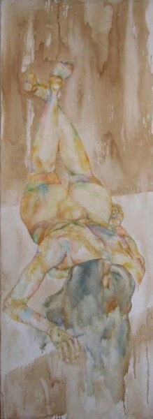 Painting titled "Donna distesa" by Marta Re, Original Artwork