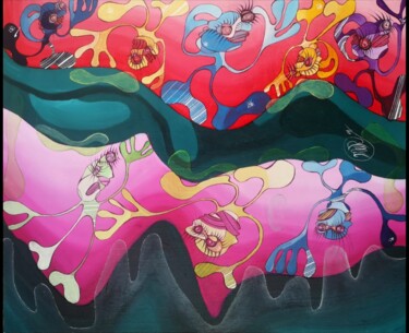 Peinture intitulée "Desfile en soñador" par Marta Ubierna, Œuvre d'art originale, Huile