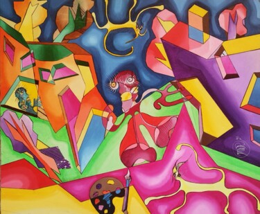 绘画 标题为“Introspección” 由Marta Ubierna, 原创艺术品, 油