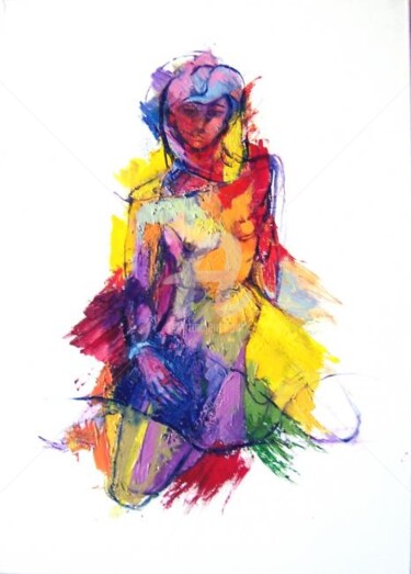 Pintura titulada "MUJER 2008" por Marta Bass, Obra de arte original, Oleo