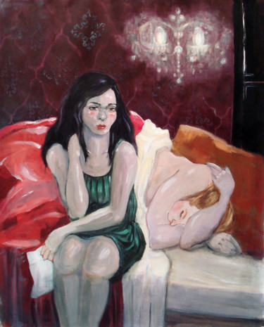 Painting titled "La nouvelle" by Marta Grassi, Original Artwork, Acrylic
