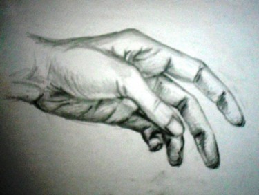 Drawing titled "Hand3" by Marta Mazur, Original Artwork