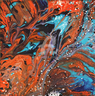 Peinture intitulée "Nebula #1" par Marta Motta, Œuvre d'art originale, Acrylique