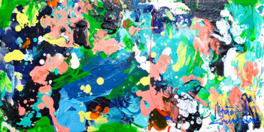Картина под названием "Night sky" - Marta Zawadzka, Подлинное произведение искусства, Акрил Установлен на Деревянная рама дл…