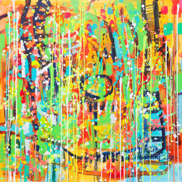 Картина под названием "Playground" - Marta Zawadzka, Подлинное произведение искусства, Акрил Установлен на Деревянная рама д…